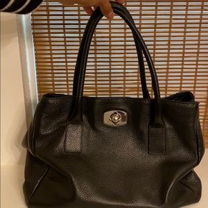 Furla black leather purse
